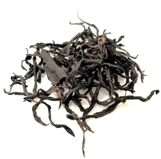 Dry leaves of Black Pearl tea